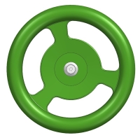 Handrad grün mit Befestigungsschraube DN65 - DN80